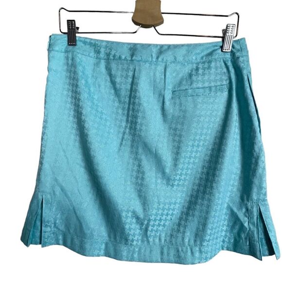 Izod XFG Stretch Teal Houndstooth Skort Skirt Golf Women's Size 6 - Picture 4 of 8